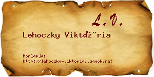 Lehoczky Viktória névjegykártya