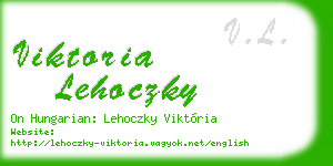viktoria lehoczky business card