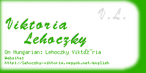 viktoria lehoczky business card
